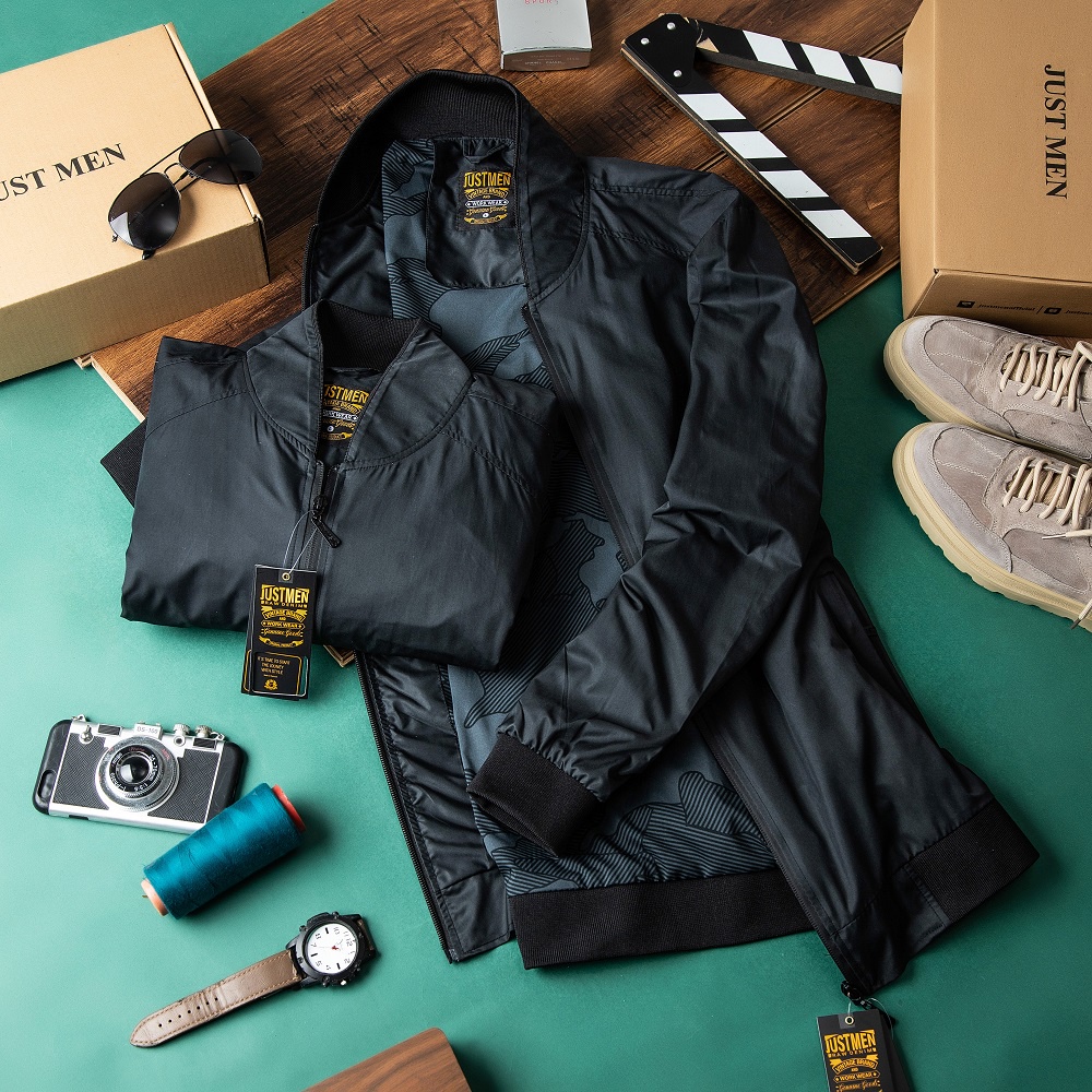 Áo Khoác Bomber Xanh Đậm thời trang Just Men SS22