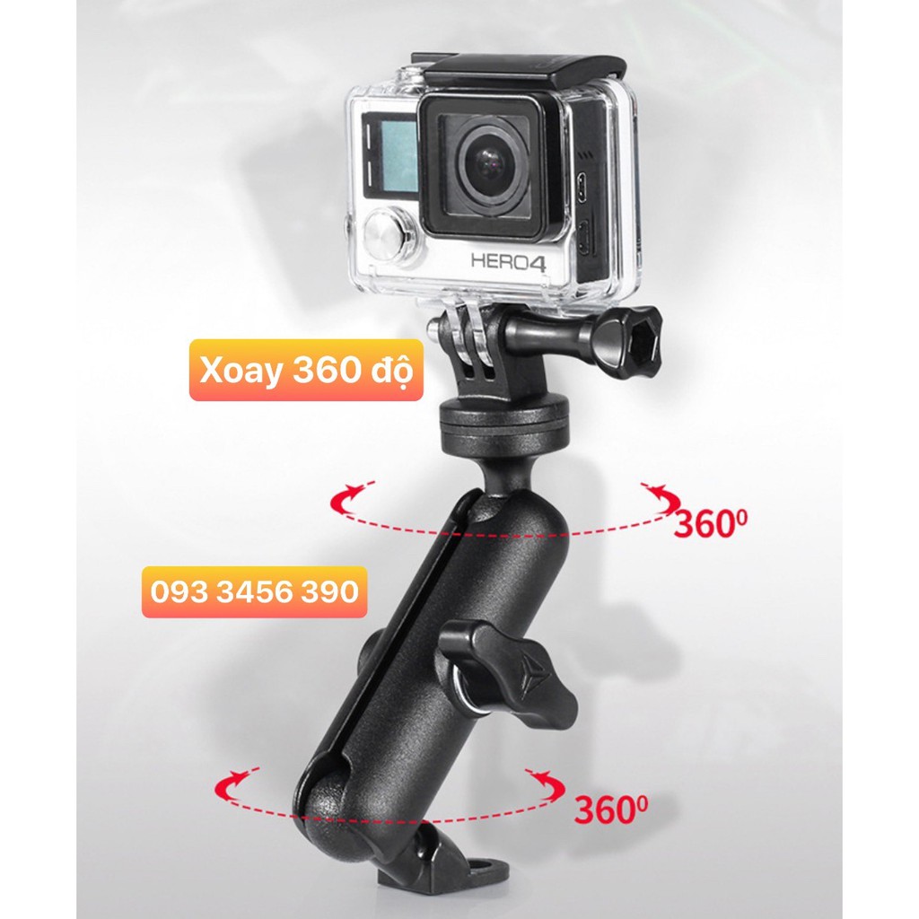 Giá Đỡ CARD, MICRO, SLR, CONTOUR, GOPRO CAMERA Gắn Ốc Chân Gương và Gidong Xe