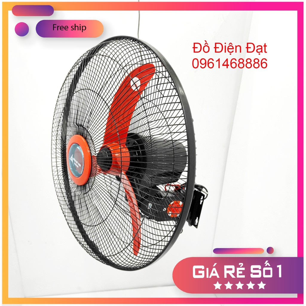 Quạt treo tường công nghiêp cánh đỏ, Quạt treo điện cơ thông nhất, Chính hãng, Bảo hành 12 tháng