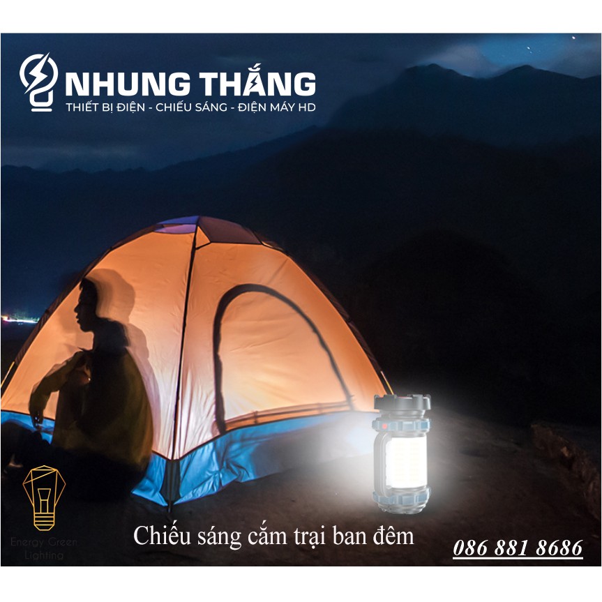Đèn Pin Cầm Tay 2 Nguồn LED Siêu Sáng TG-TZ00904 - Pin Sạc Tích Điện - Dung Lượng Pin 2400mAh - Bảo Hành 1 Năm