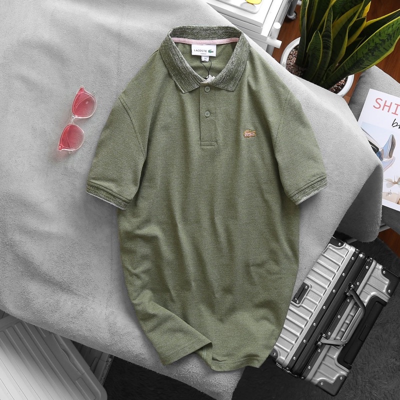 Áo thun Polo nam ngắn tay LCST chất vải cotton dệt dư xịn cao cấp co dãn 4 chiềuthấm hút mồ hôi Hàng VNXK