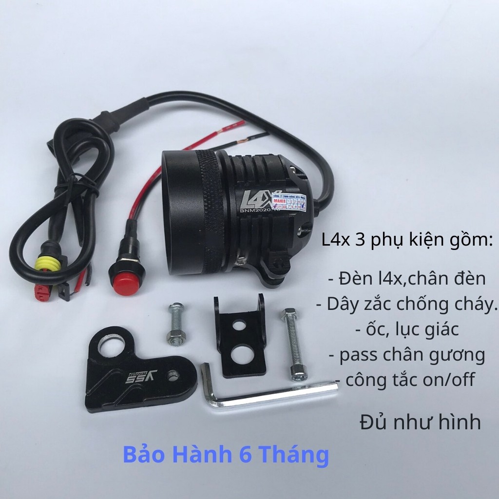 Đèn Trợ Sáng L4X CREE_Siêu Sáng_Chính Hãng Hàng Loại 1 Mẫu Mới Nhất