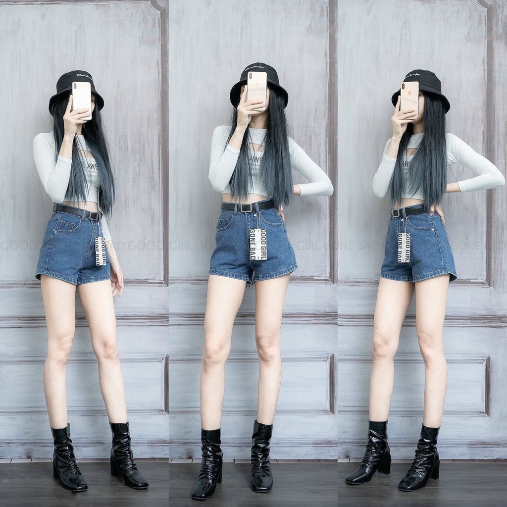 Quần short nữ lưng cao cơ bản QJ24A