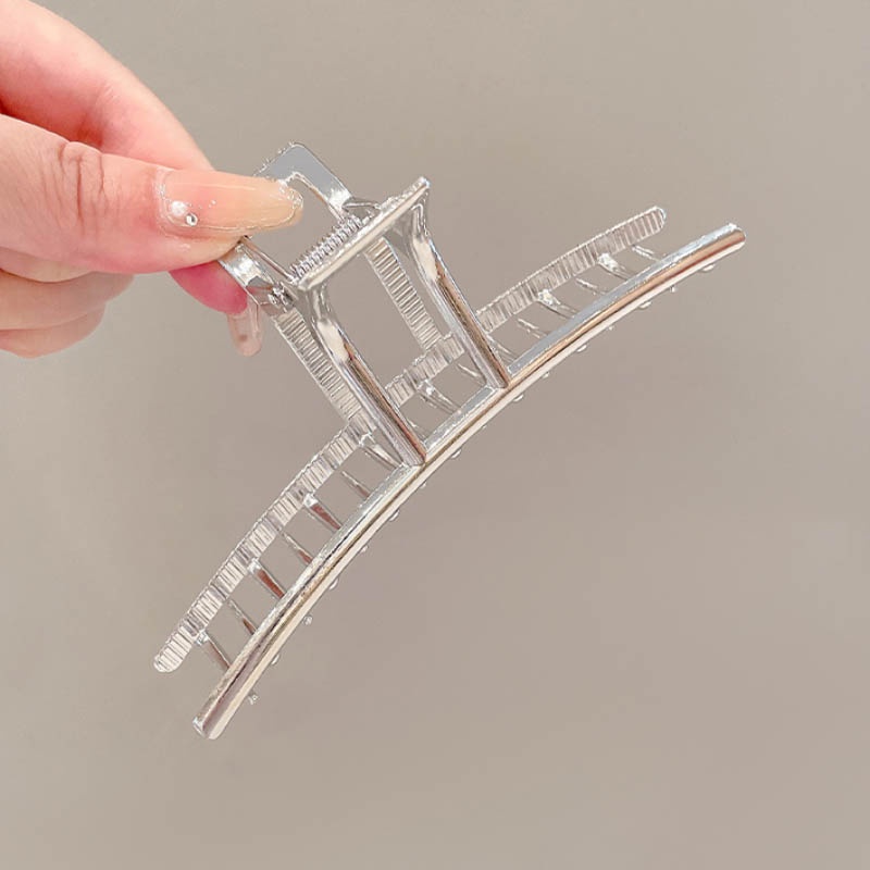 Kẹp Tóc Cá Mập Bằng Kim Loại Cỡ Lớn Phong Cách Hàn Quốc Cho Nữ