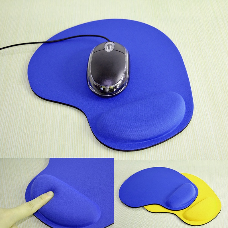 Tấm lót chuột máy tính màu trơn có đệm chăm sóc cổ tay thoải mái
