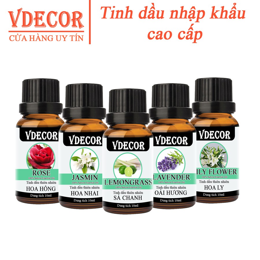 [Mã LIFEMALL991 giảm 10% đơn 99K] Tinh Dầu Lá Quế Vdecor Nguyên Chất 100% Từ Thiên Nhiên (10ml)