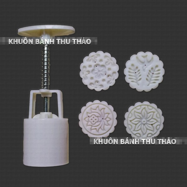 Khuôn bánh trung thu 50g 4 mặt chim hoa lá cành