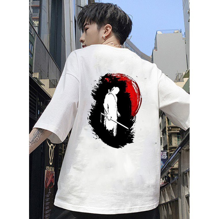 Áo thun unisex độc lạ Samurai form rộng vải dày mịn 2019T1805