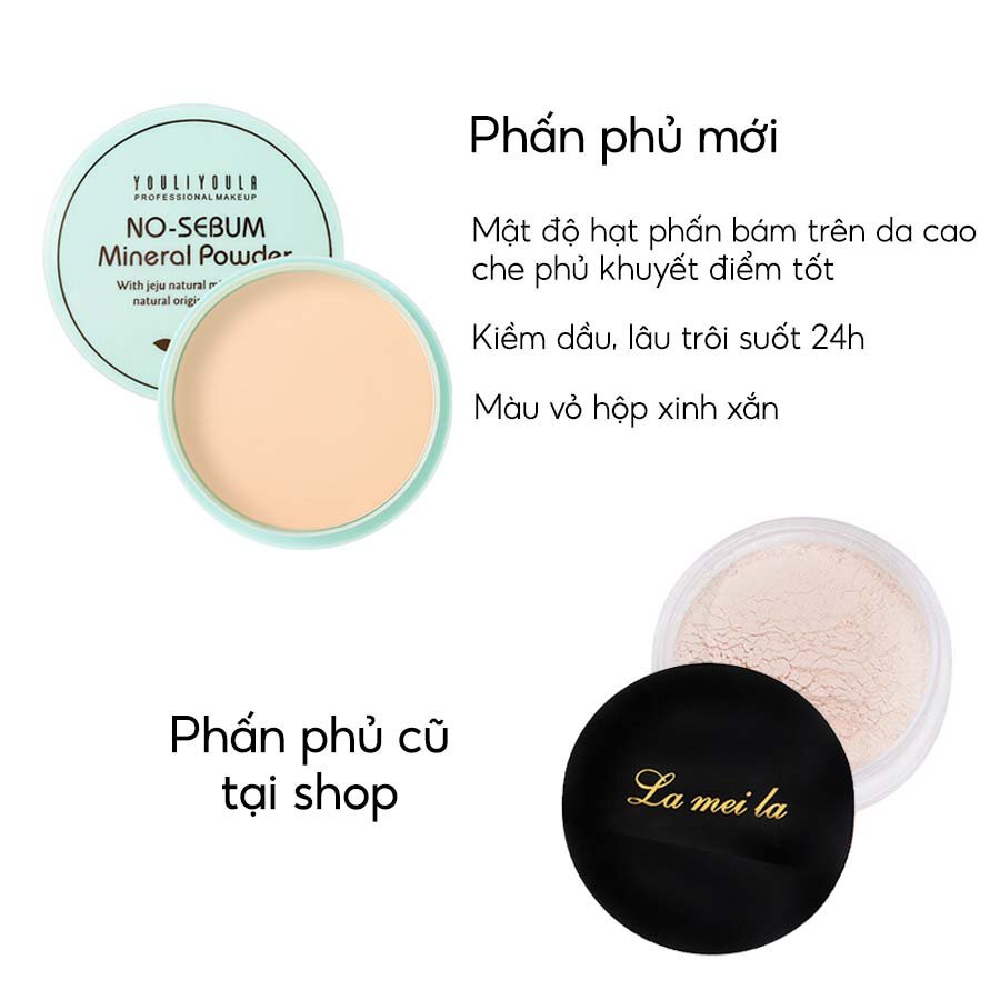 Bộ trang điểm Lameila 6 món cơ bản kem nền, phấn phủ, son kem, mascara, kẻ mày, kẻ mắt bộ makeup tiện lợi HATOLA