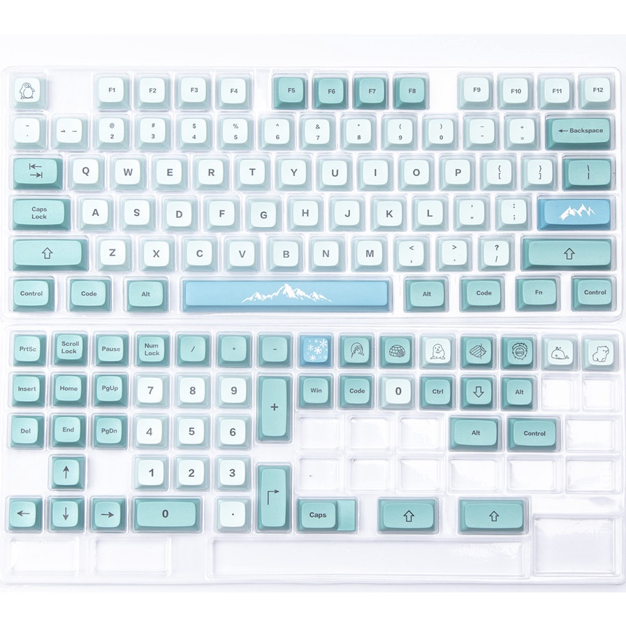 GMK Iceberg keycap XDA Profile 123 key PBT Dye bàn phím cơ thăng hoa keycap