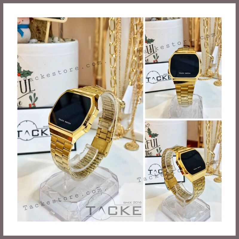Đồng hồ casio touch watch điện tử tráng gương, cẳm ứng màn hình, thiết kế đơn giản, trẻ trung và bền đẹp - 3 màu