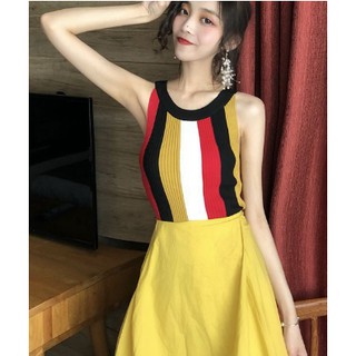 Áo len ba lỗ kẻ dọc