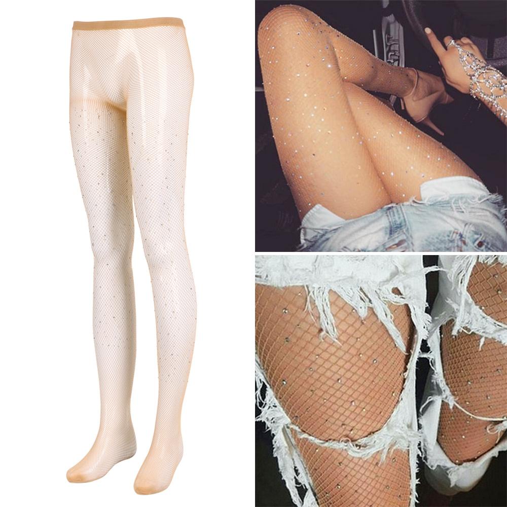 LAYOR1 Quần Vớ LướI ĐíNh Kim Cương Giả ThờI Trang Cho Nữ