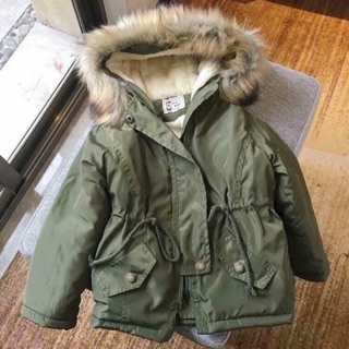 Áo khoác Parka lót lông bé trai-bé gái