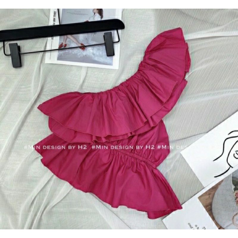 💋💋Áo lệch vai zara bèo xinhh hết nút🥰🥰🥰