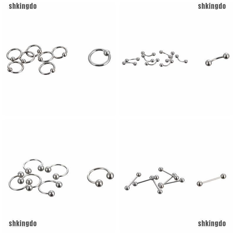 Khuyên cơ thể dáng tròn bằng thép không gỉ thời trang