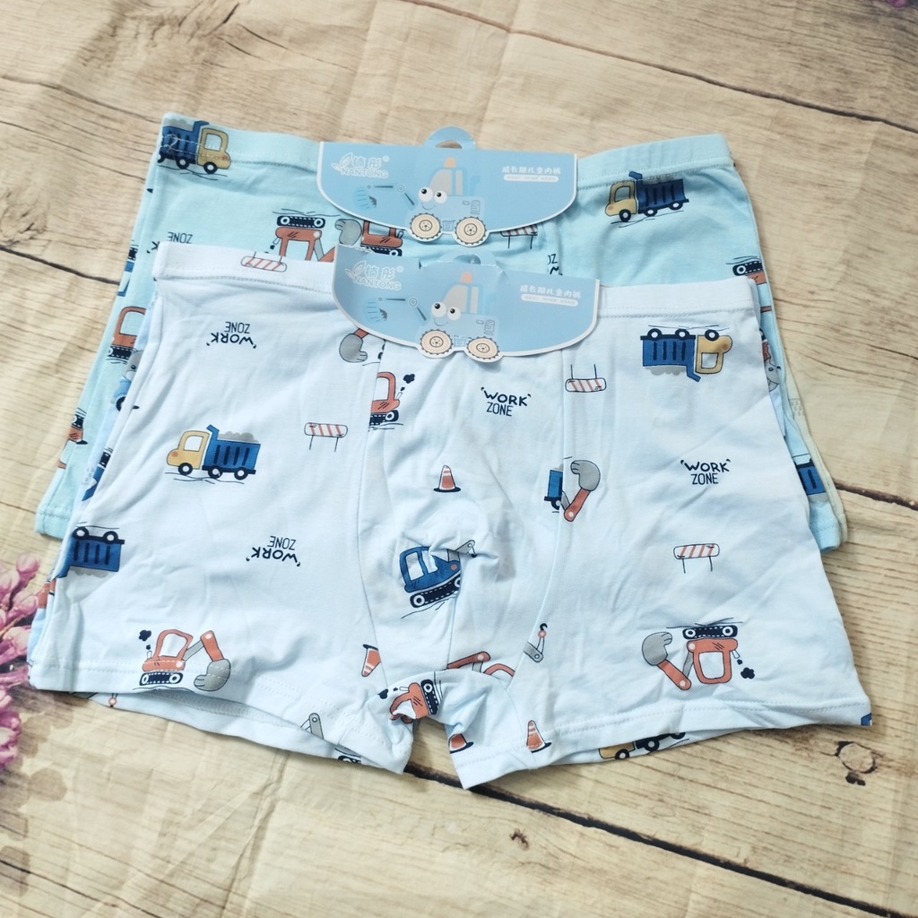 Set 2 chiếc Quần sịp bé trai,quần lót cho bé trai  100% cotton hàng đẹp họa tiết dễ thương