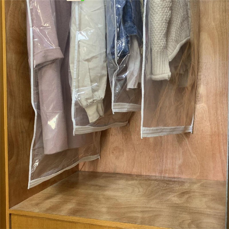 Quần áo trong suốt bụi che phủ dày áo khoác túi bụi bao phủ túi nhựa phù hợp với quần áo bảo quản túi treo quần áo