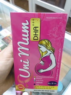 Uni Mum-bổ sung DHA,Sắt,Vitamin...cho bà bầu
