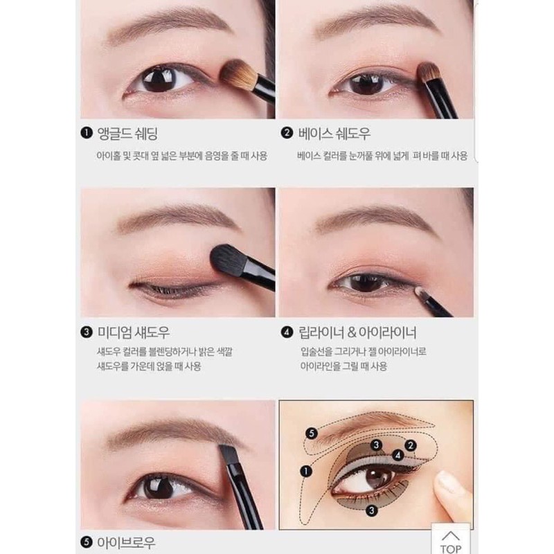Set 5 cọ trang điểm mắt Tony Moly Makeup Brush Set, cọ makeup mắt, siêu xịn, xinh, tiện lợi, kèm bill web