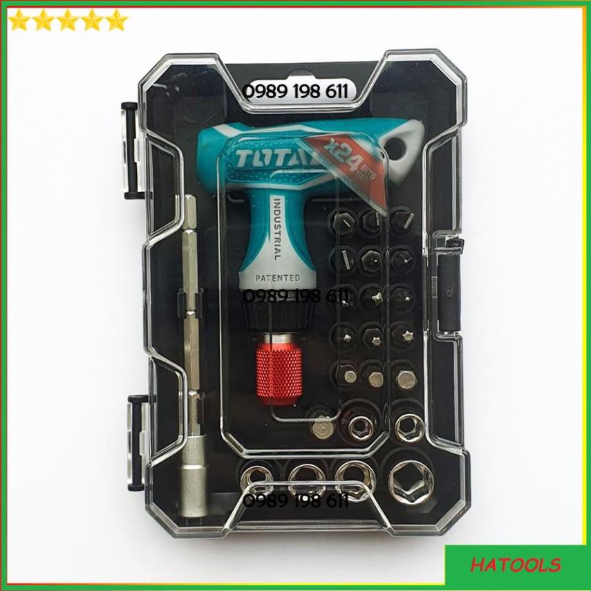 Bộ tua vít đa năng tay cầm chữ T Total Ingco Bộ tuốc nơ vít Cr-V 1234