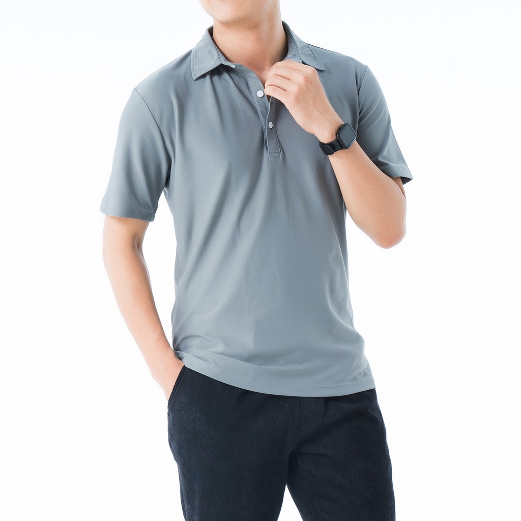 Áo Polo Nam Trơn Rough Vải Cotton CVC Chống Nhăn, Form Suông Basic | BigBuy360 - bigbuy360.vn