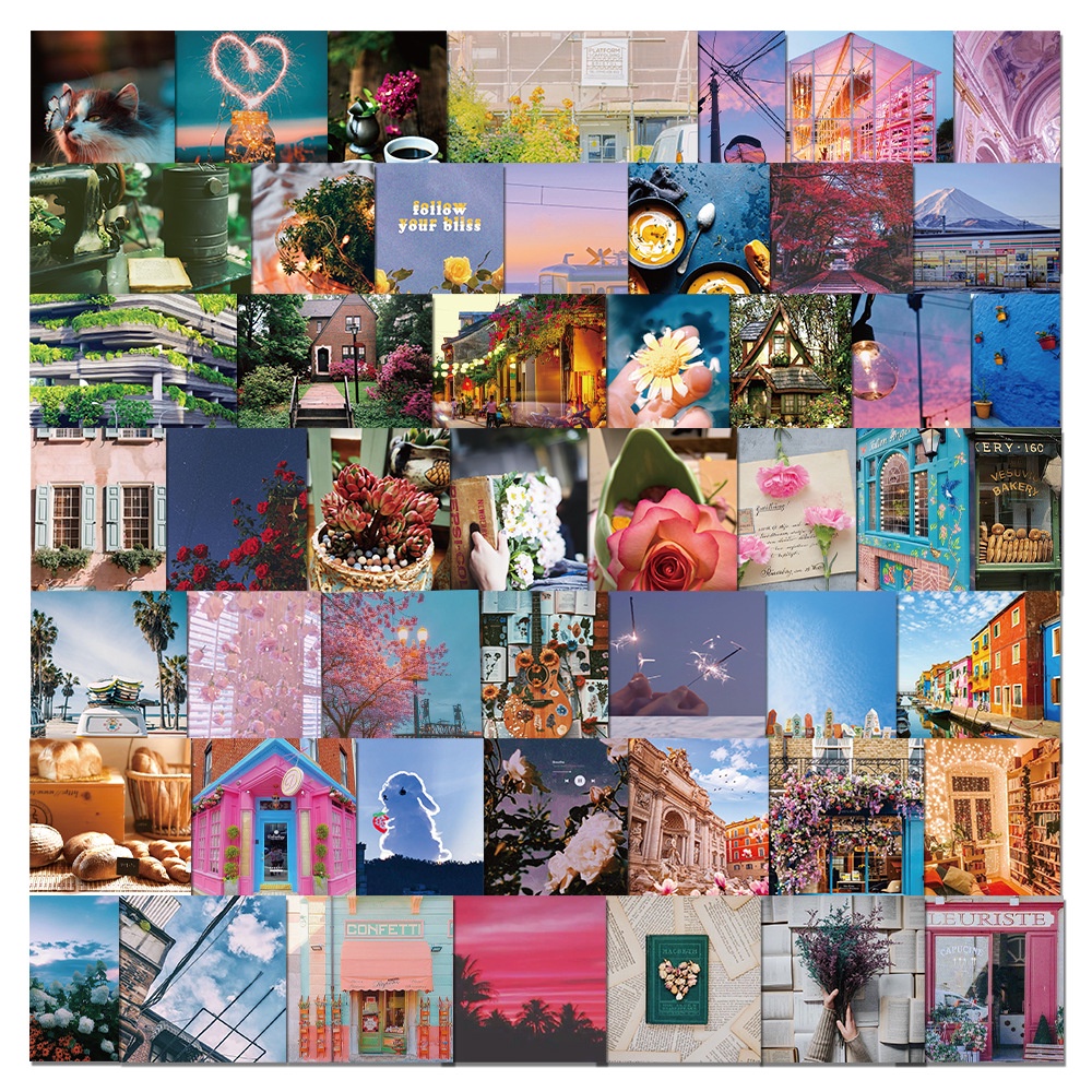 [Set 10 chiếc] Sticker Dạng Giấy Nhiều Chủ Đề, Màu Sắc Tem Dán Trang Trí Chống Nước Độc Đáo Đa Dạng Mẫu Mã