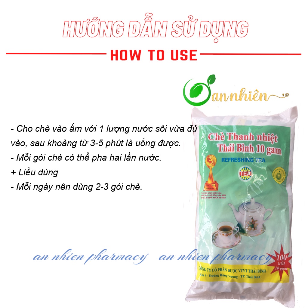 Chè thanh nhiệt Thái Bình - thanh nhiệt giải độc, mát gan