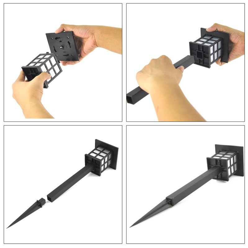 Set 2 đèn LED năng lượng mặt trời dùng trang trí vườn