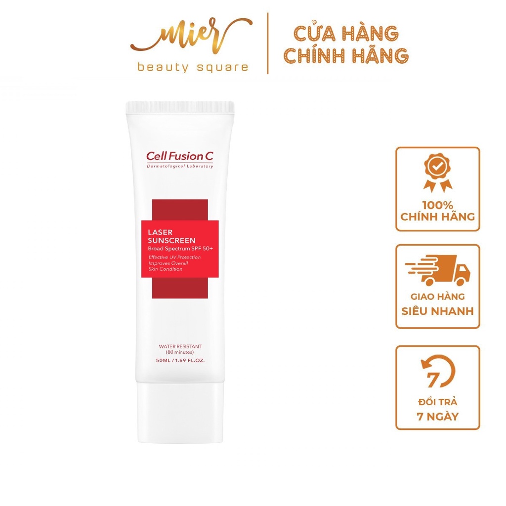 [Mẫu mới] Kem Chống Nắng Céll Fùsion C Cho Da Sau Laser 50ml Laser Sunscreen 100 SPF50+ PA+++