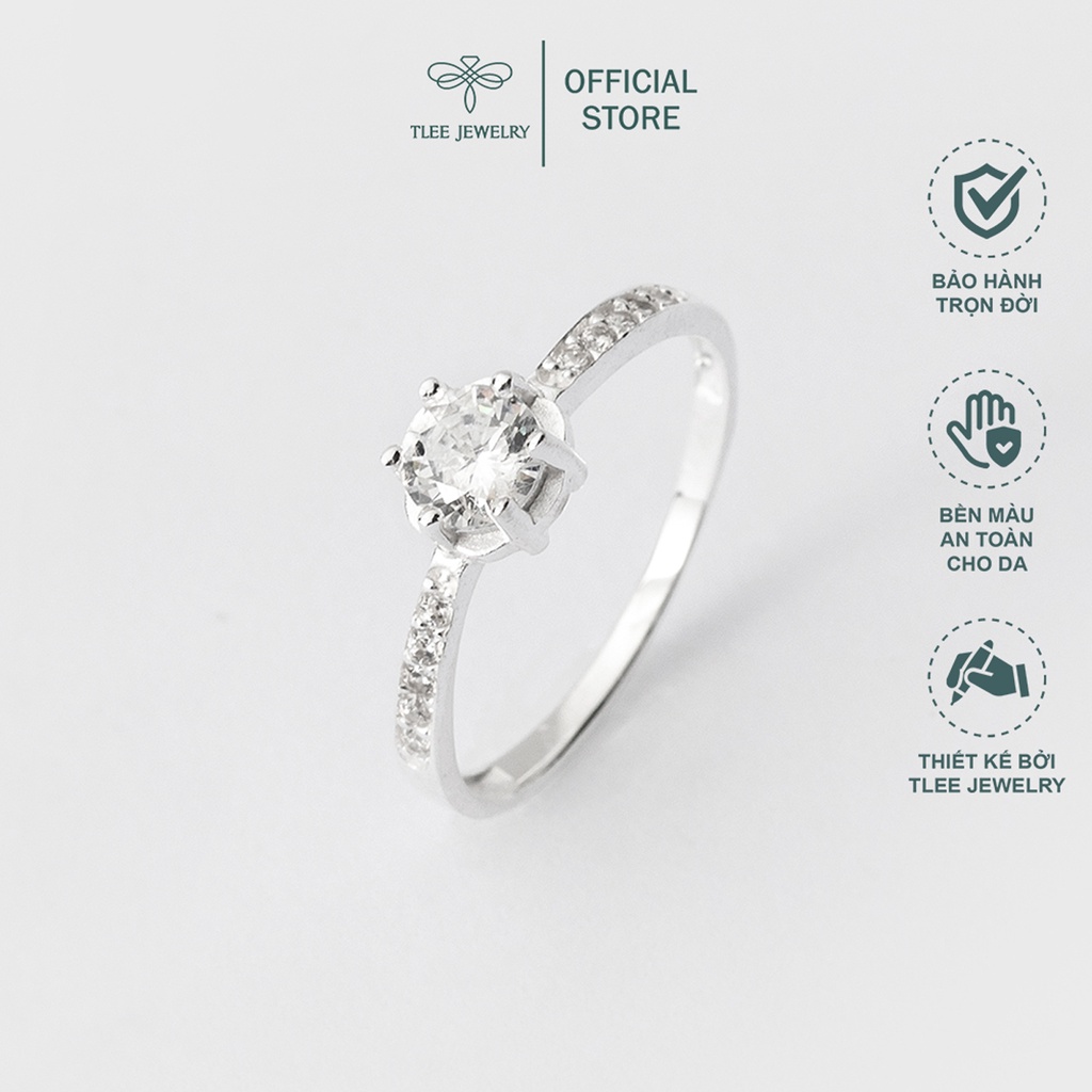 Nhẫn bạc nữ TLEE sáu chấu thuôn cách điệu cá tính TleeJewelry A0215