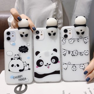 Ốp điện thoại cho gấu trúc Con búp bê mềm Samsung Galaxy J8 J7 J6 J6+ J5 J4 J4+ J2 A9 A7 A6 A6+ S10 Lite M31 M30S M21 M20 Pro Prime Plus 2018