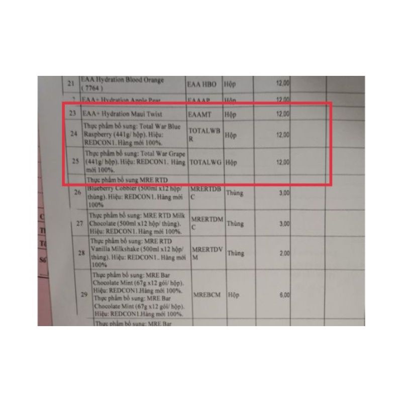 SAMPLE GÓI - Redcon1 TOTAL WAR - PRE WORKOUT DẠNG GÓI - TĂNG SỨC MẠNH - SỨC BỀN - CHÍNH HÃNG CÔNG TY BBT