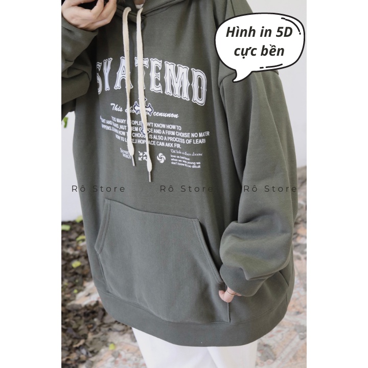 Áo hoodie form rộng unisex/ Hoodie Tóc Xù thiết kế tay bông chất liệu nỉ lót bông dày dặn Rô Store HD28