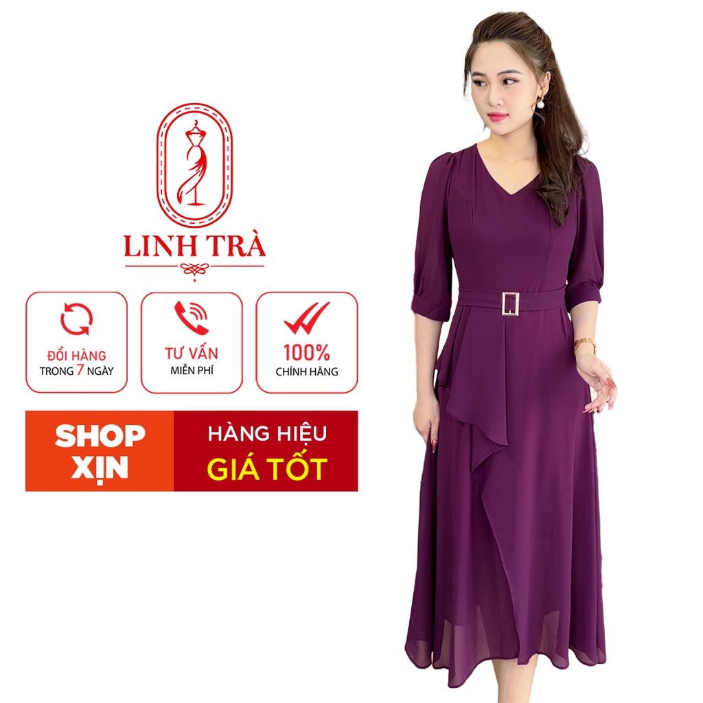 (TM 481) Cao Cấp Vải Voan Chiffon Thoải Mái Quý Phái Bigsize Dễ Mặc Cho Trung Niên
