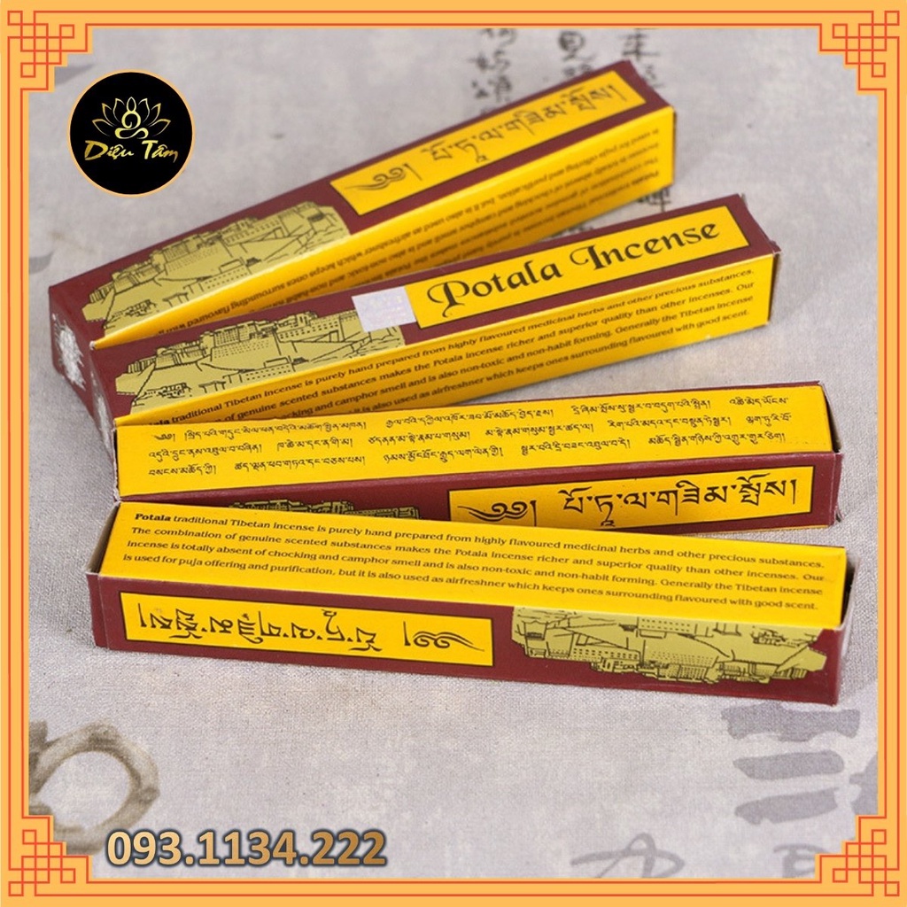 Hương nhang -nhang Tây Tạng Potala thảo mộc - nhang thiền