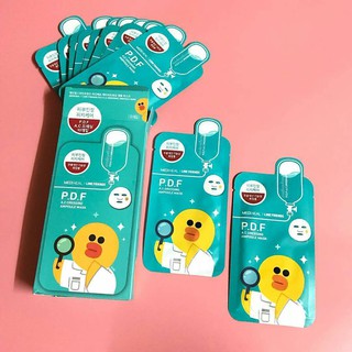 Mặt nạ giấy Mediheal Line Friends PDF xanh ngọc cho da mụn