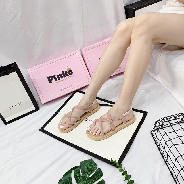 Sandal đế cói MAILIAA quai chéo mã 013