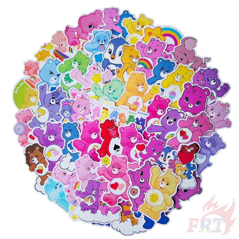 ❉ Care Bears - Series 01 Giấy và decal dán tường ❉ 52Pcs/Set Cartoon DIY Luggage Laptop Skateboard Doodle Stickers