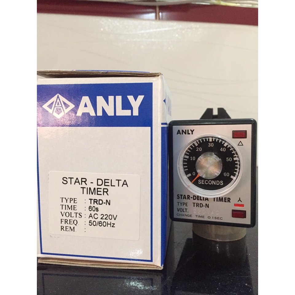 Rờ le thời gian Timer Khởi Động Sao Tam Giác Anly TRD-N 30s,60s