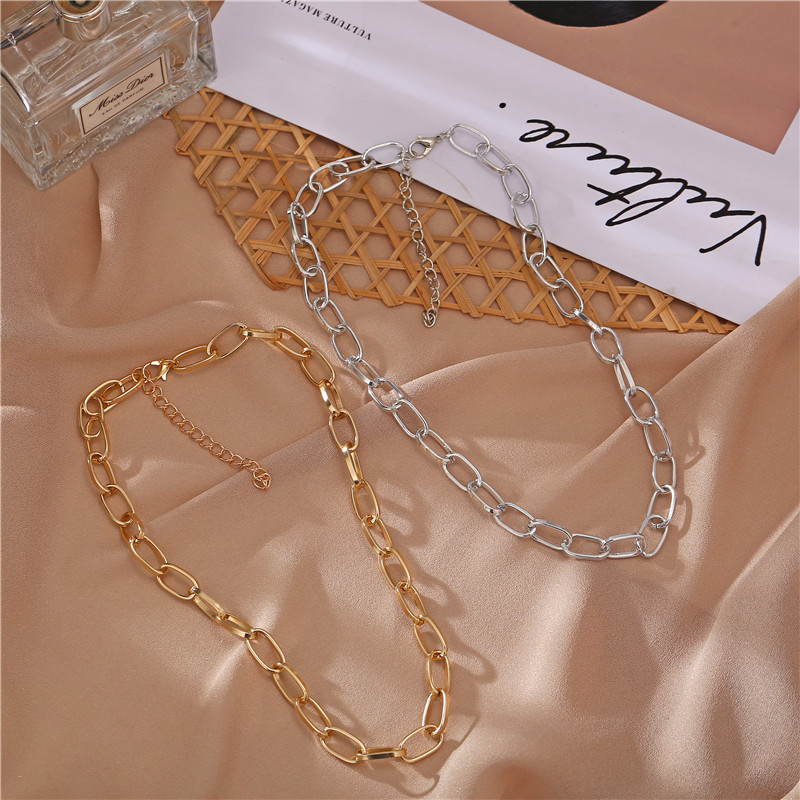 Trendy Gold Chain Necklaces Women Punk Collar Chokers  Dây Chuyền Kiểu Dây Xích Cho Nữ Vòng Cổ