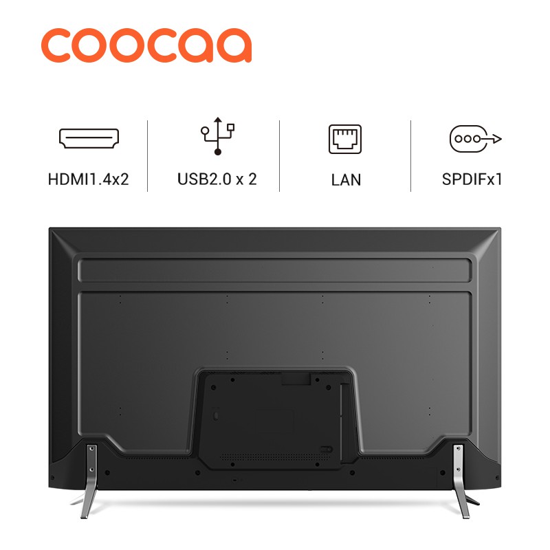 SMART TV HD Coocaa 32 inch - Android 9.0 TV - Wifi - viền mỏng - Model 32S6G - tivi giá rẻ Chân viền kim loại