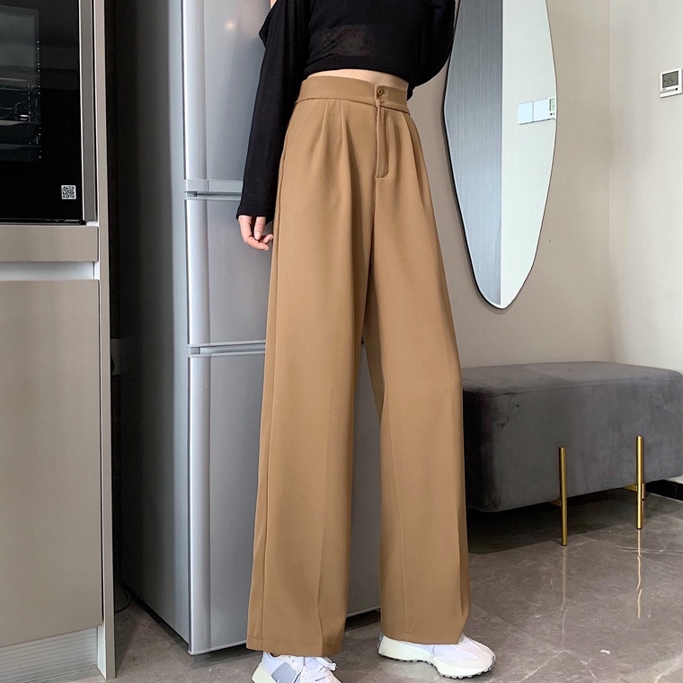 Quần ống rộng SUXI màu sắc đơn giản dễ phối đồ cho nữ