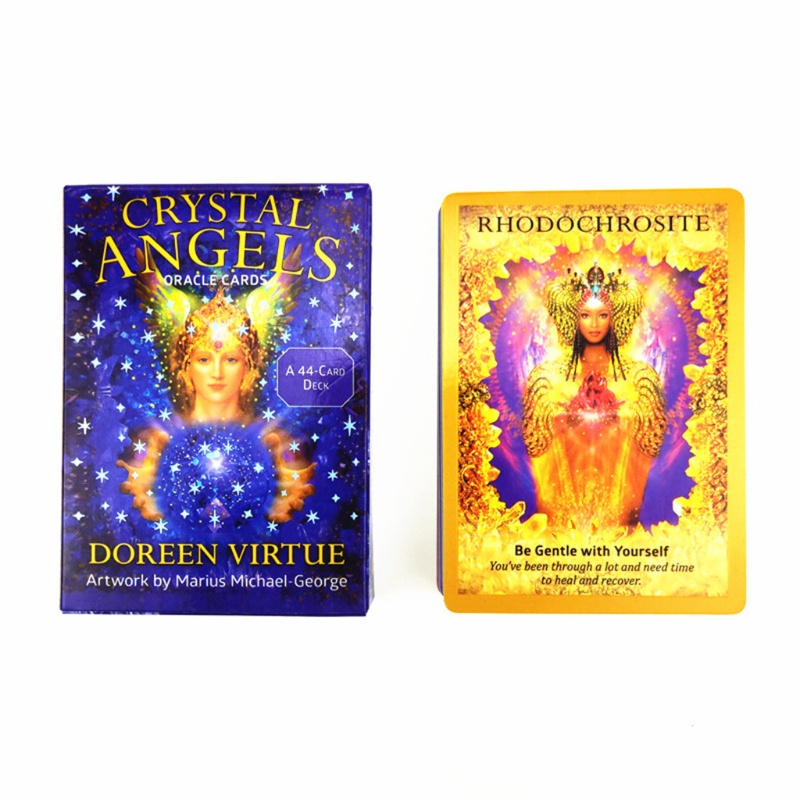 Bộ bài tarot 44 lá bằng pha lê in chữ tiếng anh