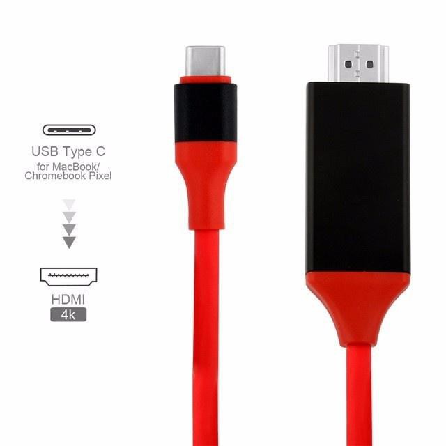 Cáp HDMI 4K Type-C Cho Samsung Galaxy S8, S8 Plus, S9, S9 Plus, Note FE, Note 8, Note 9... - Dài 2m