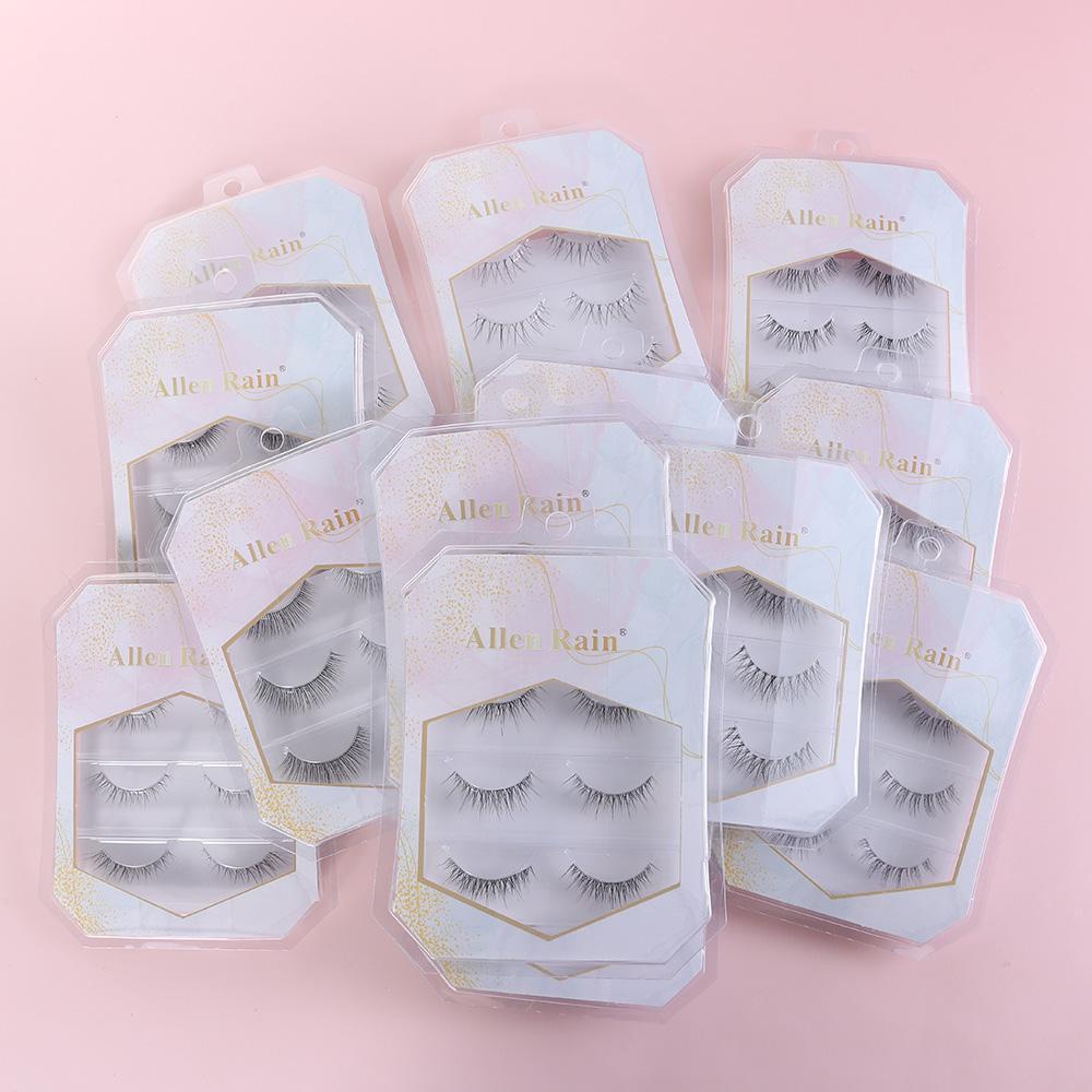 MELODG Set 3 Cặp Lông Mi Giả Ngắn Tự Nhiên