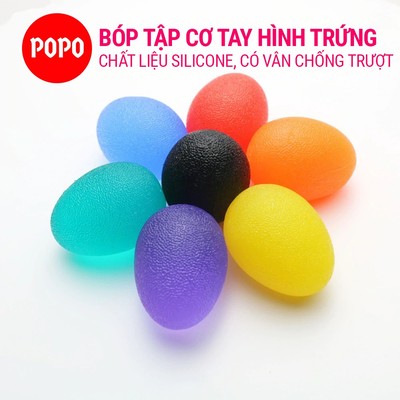Bóp tập cơ tay YGW23 hình trứng silicon có vân chống trơn trượt, gọn nhẹ, thiết kế vừa tay POPO