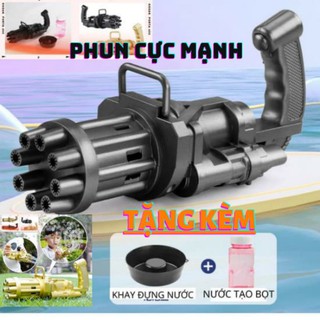 Combo 2C Súng bong bóng xà phòng, đồ chơi phun bong bóng tiktok 8 nòng cho bé