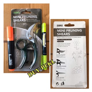 Kéo cắt Cành Mũi Cong Hiệu Sumino Chuyên cắt cành hoa Hồng. Mini Pruning Shears.