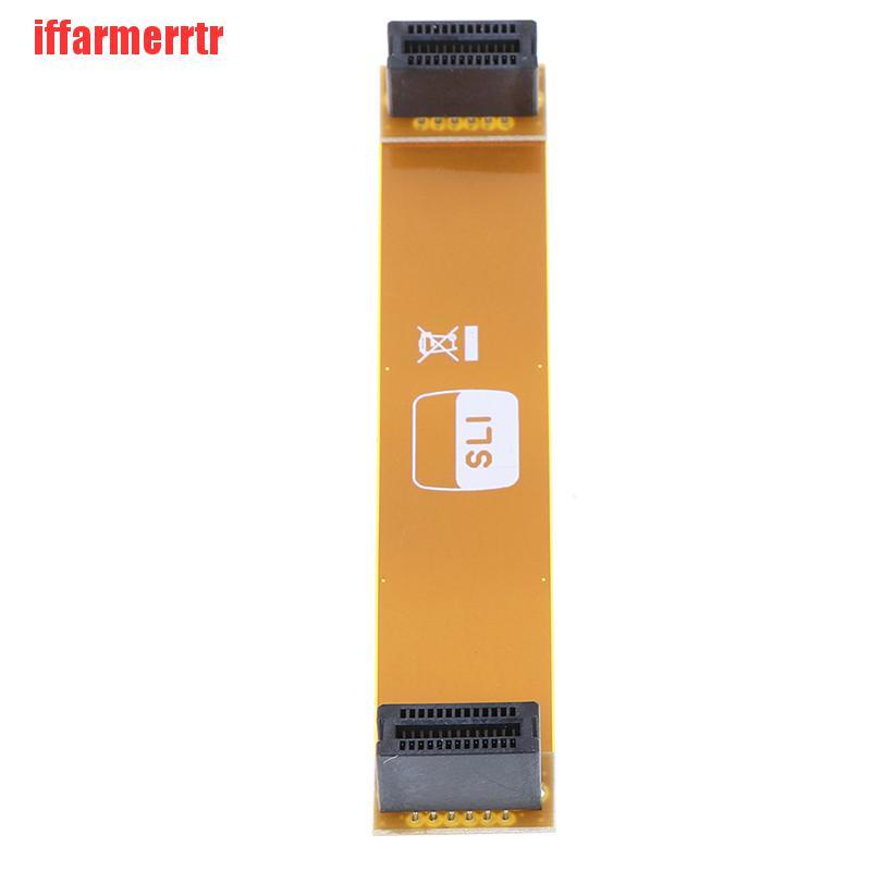 {iffarmerrtr}1Pc Flexible 80mm SLI Bridge PCI-E Cable Video Card Connector KGD